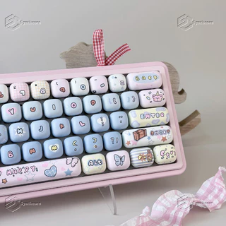 Thai Language Toy House Keycap MOG Steamed Bun Rounded Height Chikawa Cute Dye Sublimation F75 L99 K99 108