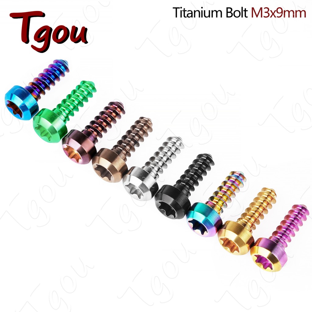 Tgou Titanium Bolt M3x9mm Torx สกรูเกลียวปล่อยหัวทรงกระบอกสําหรับรถจักรยานยนต์และการปรับเปลี่ยนยานพาหนะไฟฟ้า