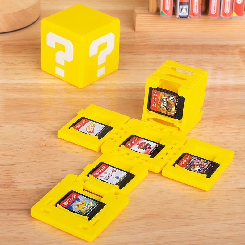 Super Mario Switch2 เครื่องหมายคําถามกล่องพับตลับเกมกล่องเก็บความจุขนาดใหญ่ Nintendo