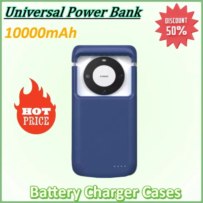 ใหม่ 10000mAh Battery Charger Case Universal Power Bank Type-C สําหรับ IPhone 15 Huawei P30 P40 Sams
