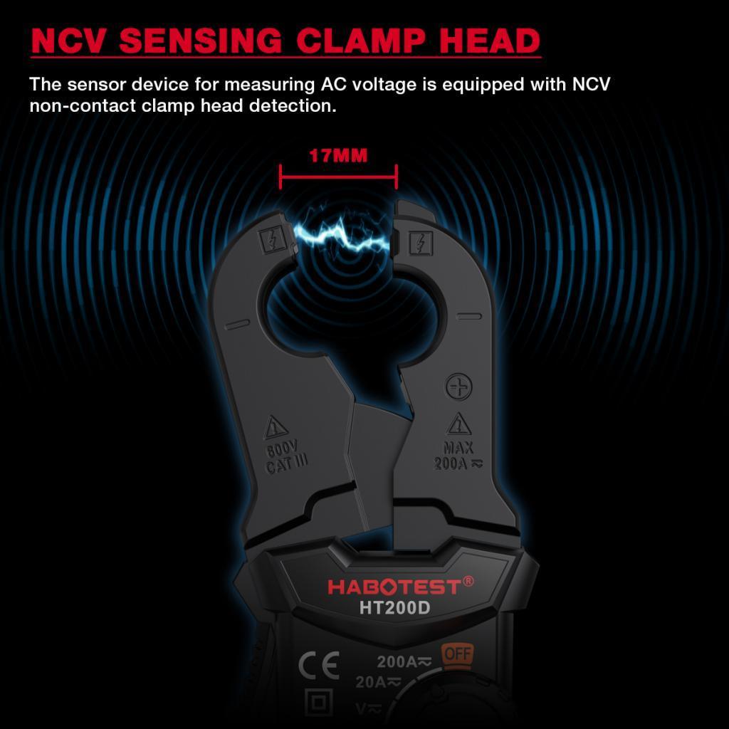 Cnoffschool-PH YIUWENG Digital Clamp Meter HT200D 2000 นับ True RMS NCV 600V แรงดันไฟฟ้า 200A DC/AC 
