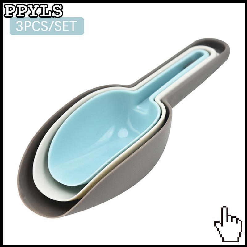 PPYLS 3 ชิ้นพลาสติกพลั่วน้ําแข็งสําหรับ Candy ขนม Grain แป้งวัด Scoop เสิร์ฟครัว Bar Gadgets อุปกรณ์เสริมเครื่องมือใหม่
