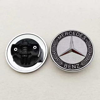 57 มม.รถด้านหน้า Star Hood Emblem Cover Bdage Bonnet โลโก้สําหรับ Mercedes Benz W203 W204 W212 W213 W222 W221 CES Class