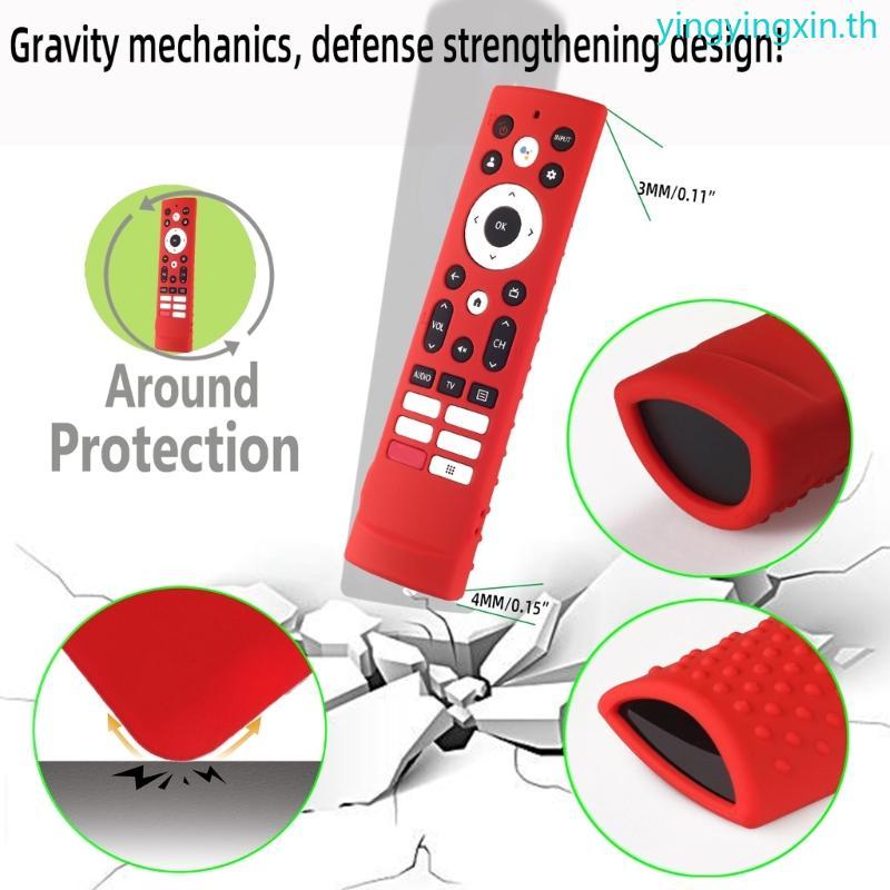 YIN เคสซิลิโคนสําหรับ Hisense ERF3A90 ERF3D90H ERF3S90H รีโมทคอนโทรล Anti-Slipping Protectors ป้องกั