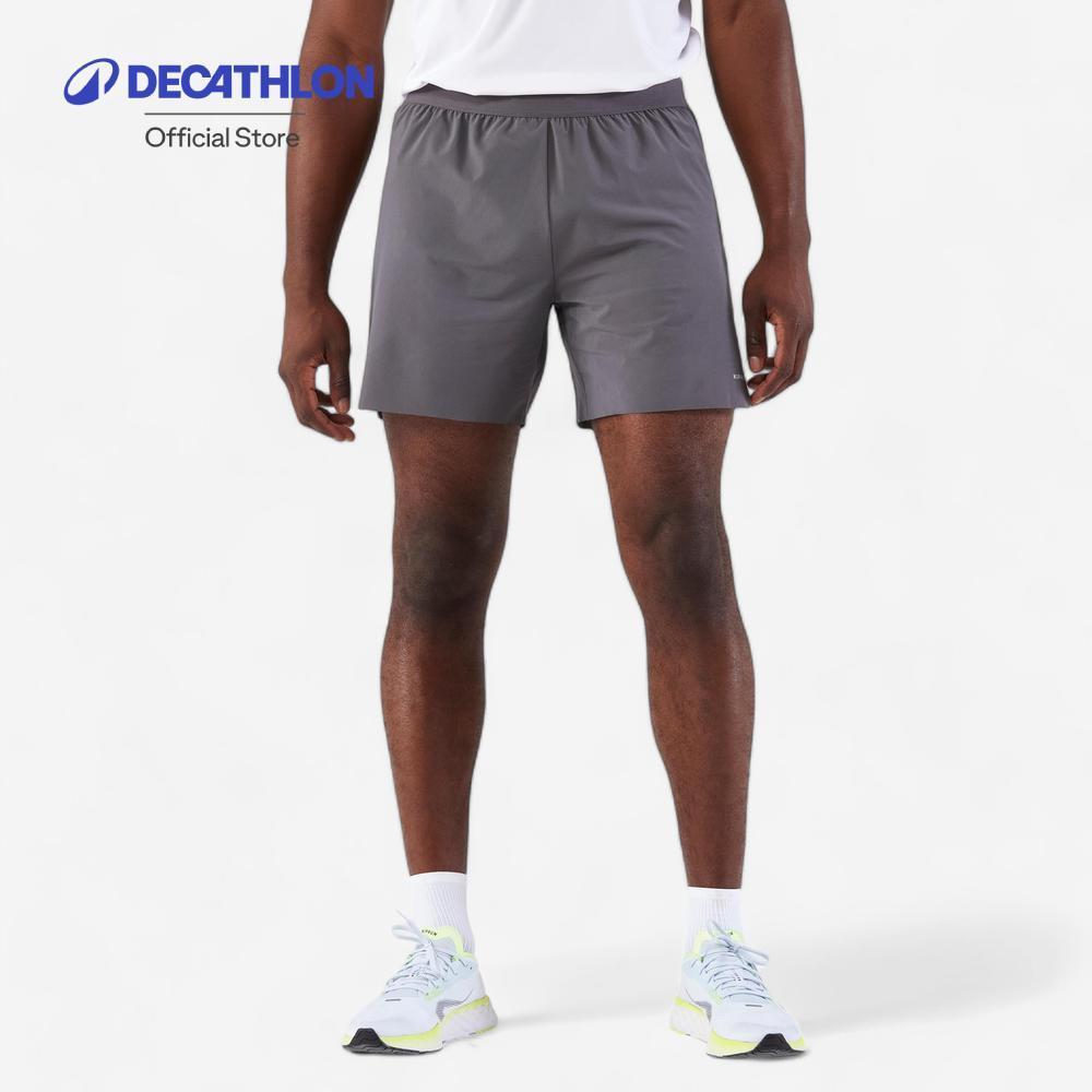 Decathlon Light Men'S Running Shorts กางเกงวิ่งขาสั้นผู้ชาย Kiprun รุ่น Run 500 Comfort - Grey