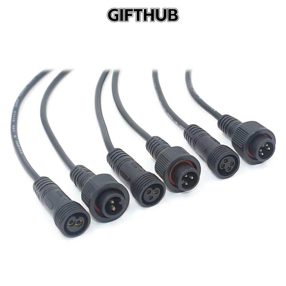 GIFTHUB 2 ชุด 2Pin3Pin4Pin สายสัญญาณสีดําจอแสดงผล Pin 2Pin 3Pin 4Pin กันน้ําสายเชื่อมต่อ