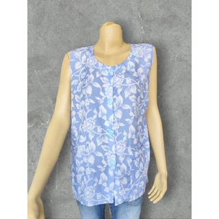 **เลือกลายได้**เสื้อคอกระเช้าขนาดใหญ่พิเศษ อก 48-50 นิ้ว ผ่าหน้าติดกระดุม ผ้าเรยอน งานไทย