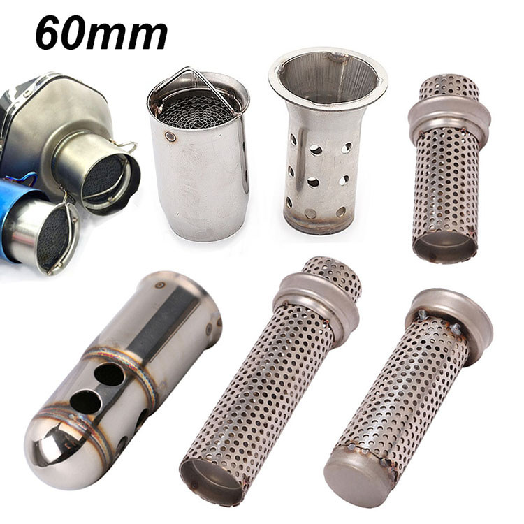 60MM Inlet Universal รถจักรยานยนต์ท่อไอเสีย Silencer ที่ถอดออกได้ DB Killer