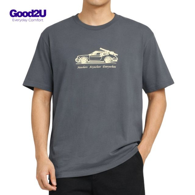 [GOOD2U] Plein Koton Men Short Sleeve Graphic T-Shirt - Sports Car/ Baju Tshirt Lelaki