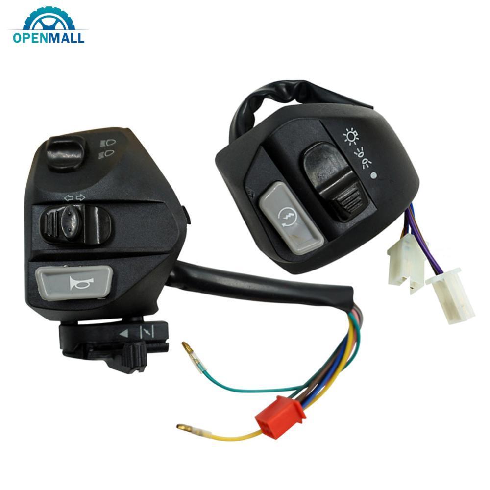 OPENMALL 2 ชิ้นชุดรถจักรยานยนต์สําหรับ Yamaha MIO LC135 สวิทช์ Combo Horn ไฟเลี้ยวไฟแสดงสถานะ J1U2