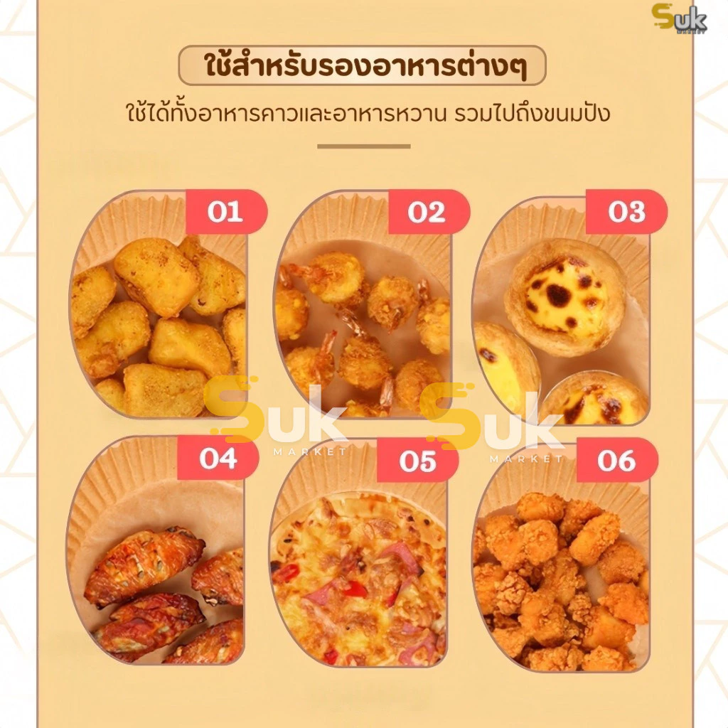 กระดาษรองหม้อทอดไร้น้ำมัน(อัพเกรดใหม่) ทนความร้อนสูง เตาอบ กระดาษรองอบ แผ่นกระดาษรองหม้อ กระดาษกรอง ทิชชู่ครัว ซับน้ำมัน thumbnail 7