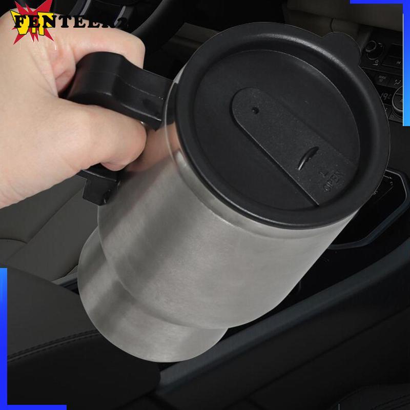 [Fenteer2] รถไฟฟ้าเครื่องทําความร้อนถ้วยแก้วกาต้มน้ําเดินทาง 12V 0.48L 12x15.5 ซม.ขวดน้ําสําหรับ