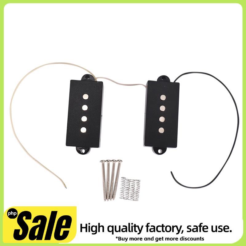 Pb Pickup Humbucker Pickup สําหรับส่วนกีตาร์ทดแทน 4 สาย สีดํา