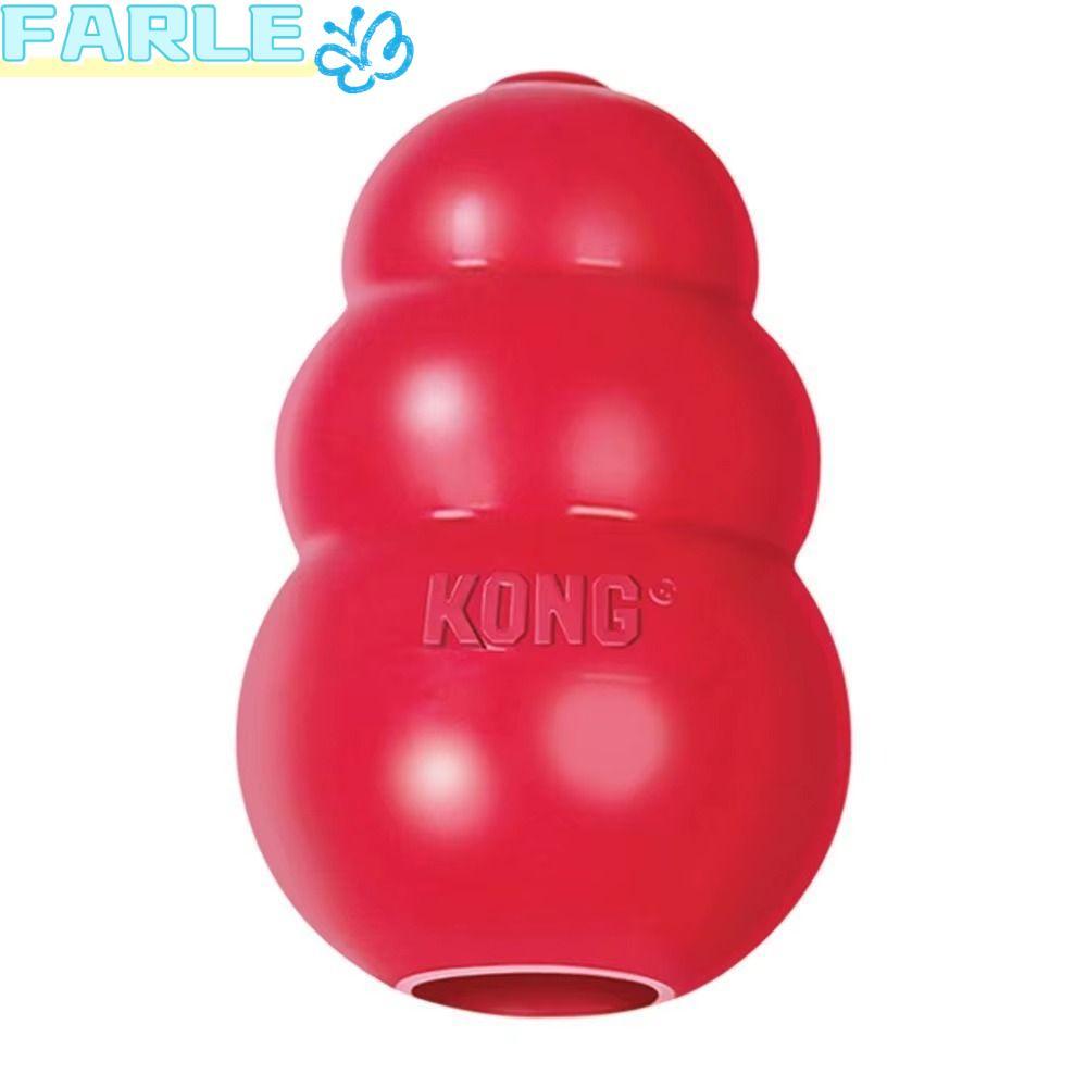 FARL Kong ของเล่นสุนัข, ของเล่นลูกสุนัขคลาสสิก Kong ที่น่าทึ่ง, หลายขนาดยาง Erratic Bounce Chew ของเ
