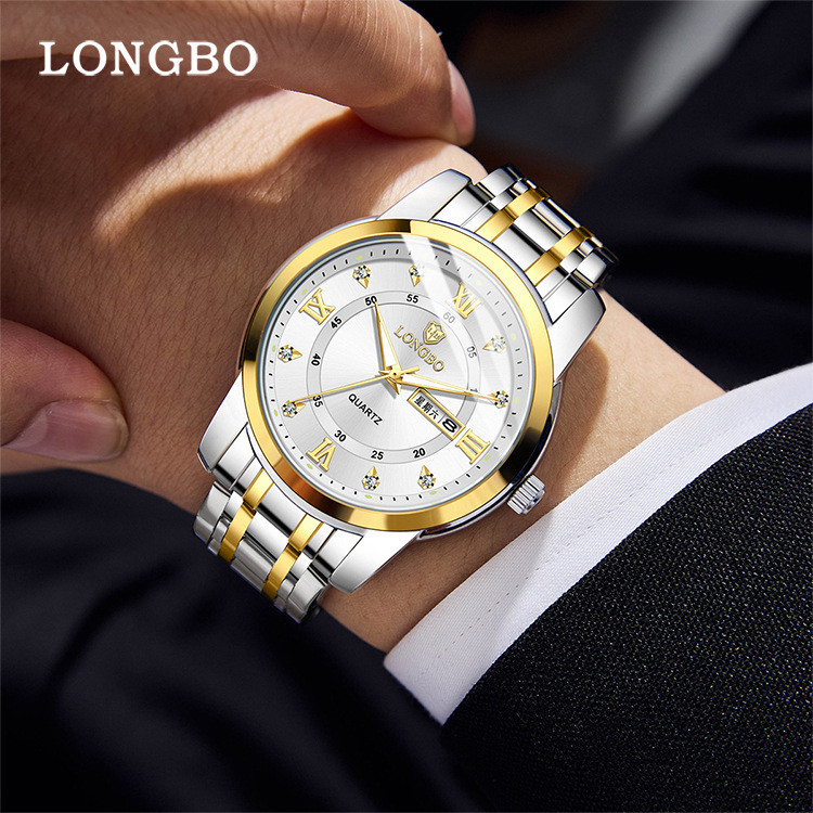 longbo Men's Quartz Watch Simple Casual Couple's Watch Waterproof Men's Wristwatch