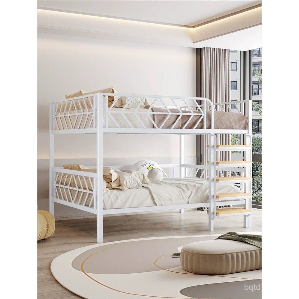 เตียงเด็ก Apartment ผู้ใหญ่เหล็ก Simple Elevated Art เตียงบันทึกขนาดเล็ก Apartment Upper Layer Space