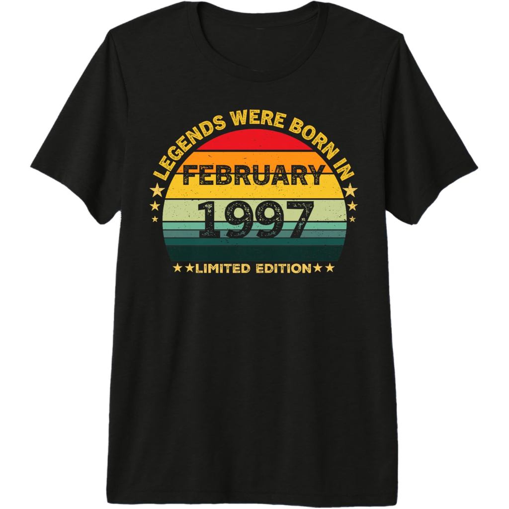 Vintage 29th Birthday Legends were Born in February 1997 Premium Tri-Blend T-Shirt