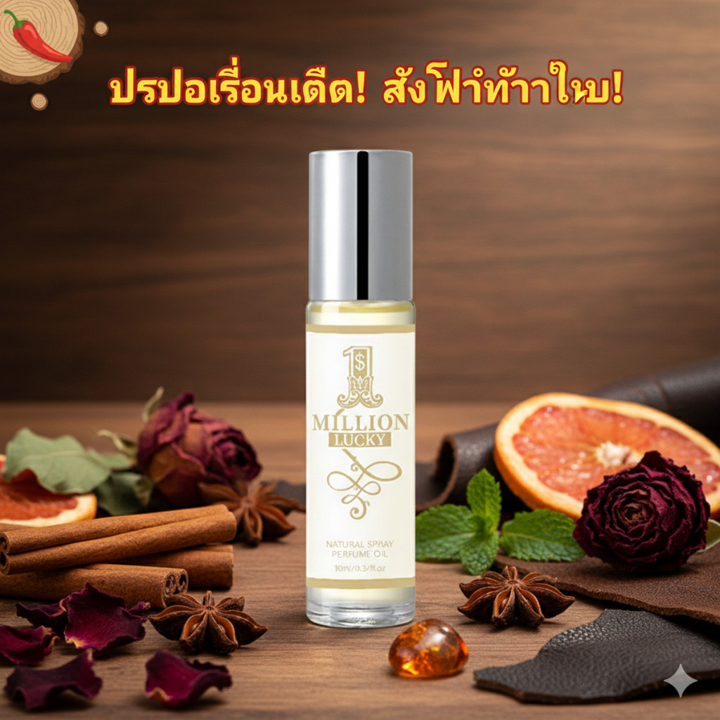 [แท้ 100%] น้ำหอม 1 MILLION LUCKY - กลิ่นหอมหรูหรา สไตล์ Woody Spicy สำหรับผู้ชายที่มีเสน่ห์ ⚡️ ติดท