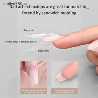 Zhuliye789ps] 180 ชิ้น/กล่องแซนวิช Dual Nail Forms 15 ขนาด Extensions-Dual Forms Coffin Almond Nail Forms Salon Nail Art Tools ใหม่