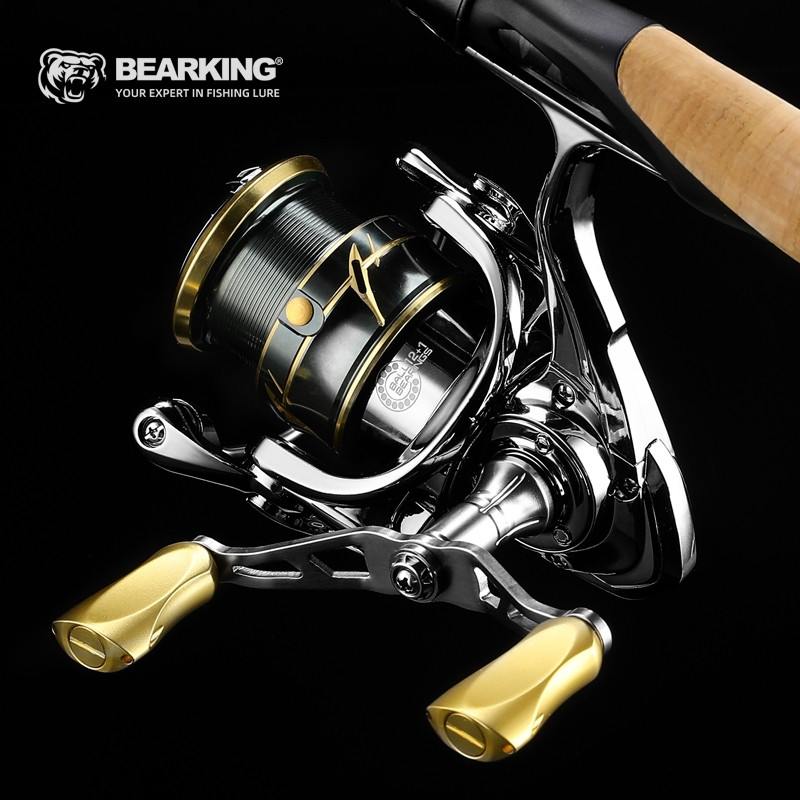 BEARKING Thunder God Long Casting Lure Reel: Sloped Shallow Line Cup, All-Metal Construction, Dual Handle, High Strength, and Impact Resistance