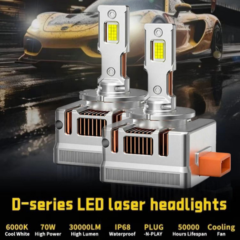 ไฟหน้ารถ Canbus HID D1S D2S D3S D4S Led Turbo Xenon หลอดไฟ 30000LM 6000K Plug & Play