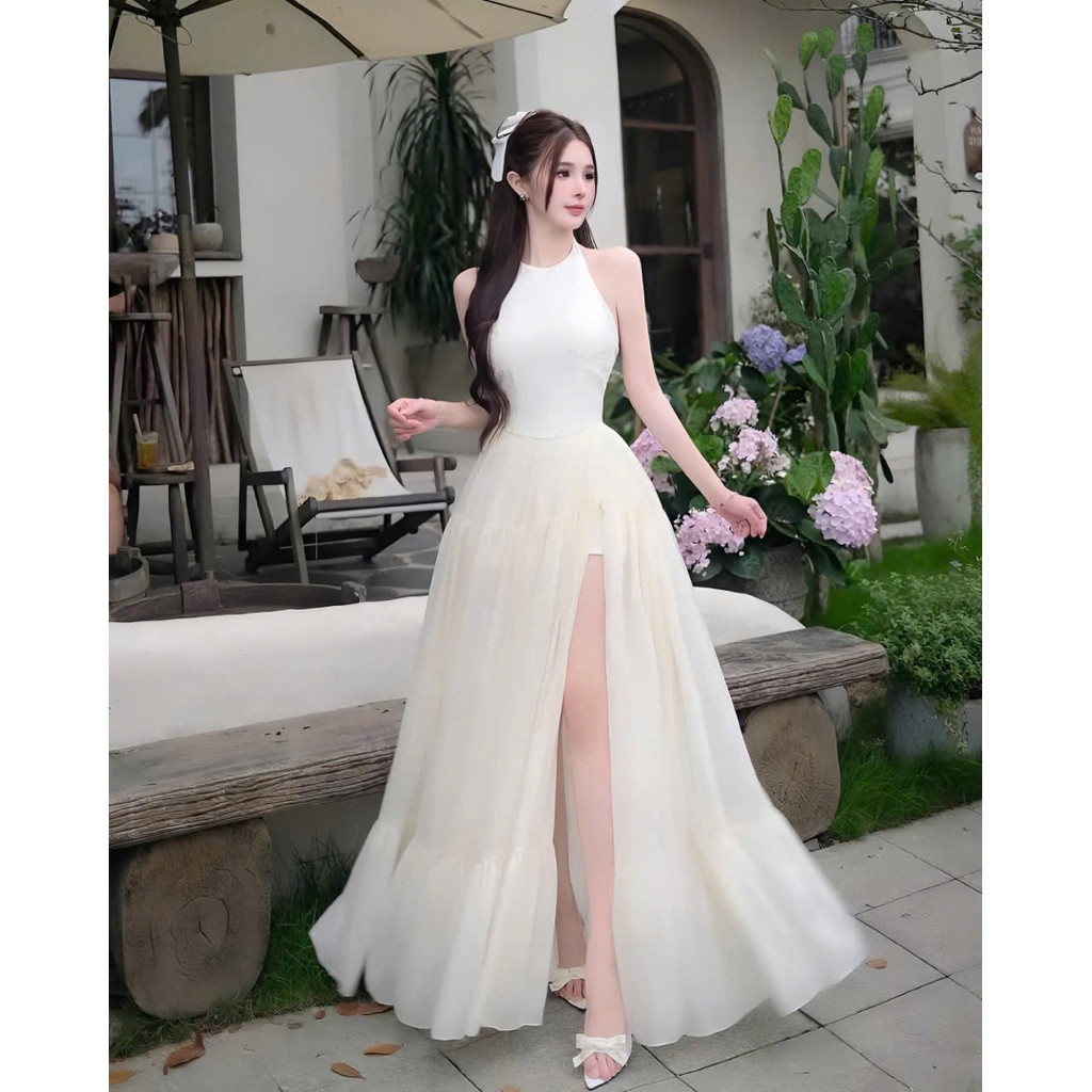 VM BENUSA - TN6 EXTREMELY BEAUTIFUL LACE DRESS WITH SLITTING COLLAR, PLAY DRESS, PARTY DRESS, EVENT 