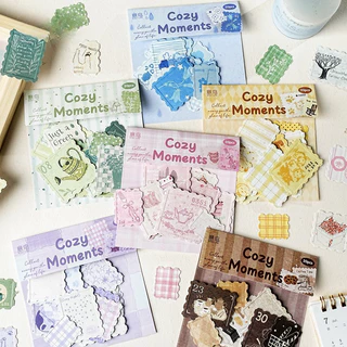 Journamm 20pcs กระดาษสติกเกอร์ตกแต่งสําหรับตกแต่ง Junk Journal Scrapbooking อุปกรณ์กระดาษสติกเกอร์ตกแต่ง