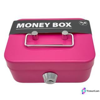 YosunLan] กล่องเงินปลอดภัยกล่องเงินสด Loable พร้อมกุญแจ,กระป…