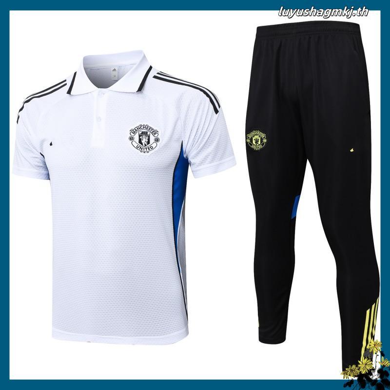 Defoot 25-26 PFC แขนสั้นหลวมพับคอปกเสื้อโปโลสีแดงขนาดบวกเสื้อกันหนาวผู้ชาย