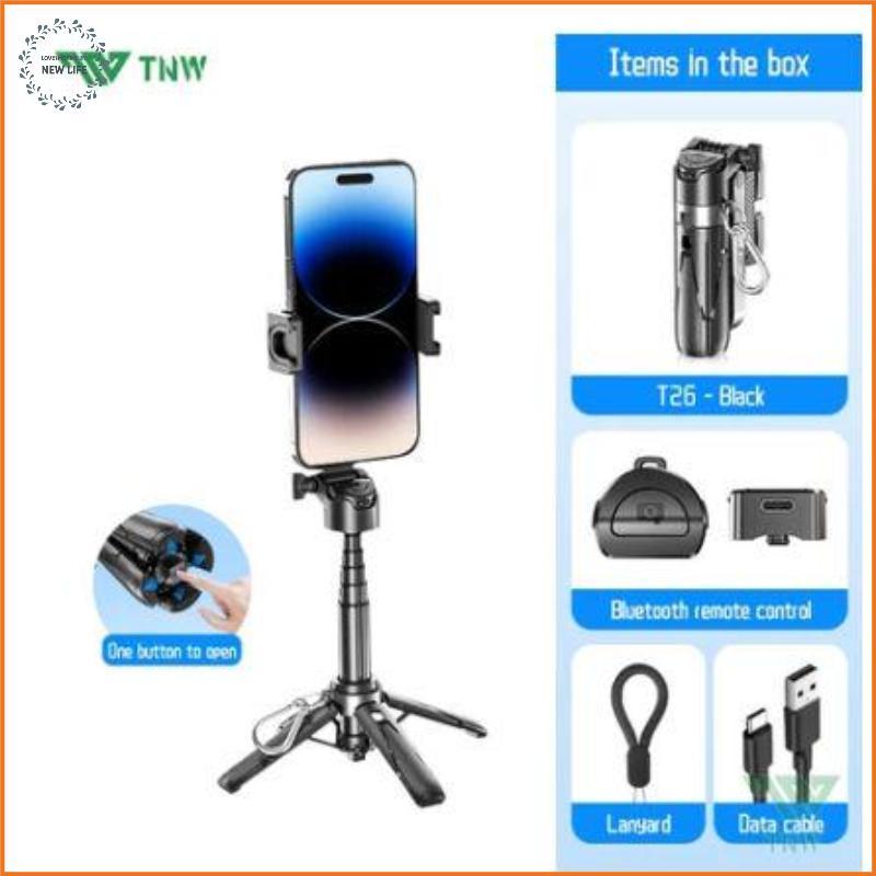 [LS] TNW T26 Selfie Sti Mini ขยายโทรศัพท์ Grip ขาตั้งกล้องถ่ายภาพระยะไกล Vlog วิดีโอ [PH]