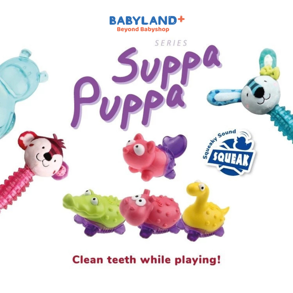 [สําหรับทารกขน] Gigwi Suppa Puppa Dog Toy Squeaker - ตุ๊กตา