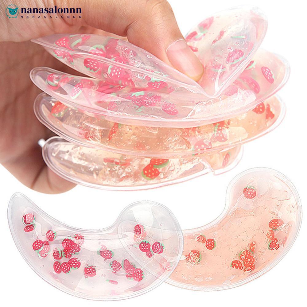 NANASALONNN 2 ชิ้น Cooling Gel Eye Pads Reusable Gel Eye Bag Patch ร้อนเย็น Eye Patch เจล Eye Ice Pa