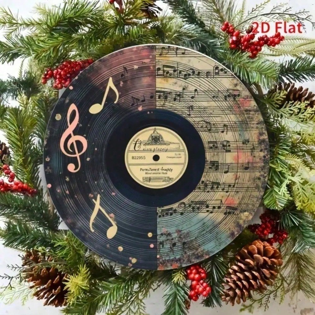 CIFbuy Vintage Metal Wall Art Sign Retro Music Decor 8x8 นิ้วสําหรับห้องนั่งเล่นห้องนอน