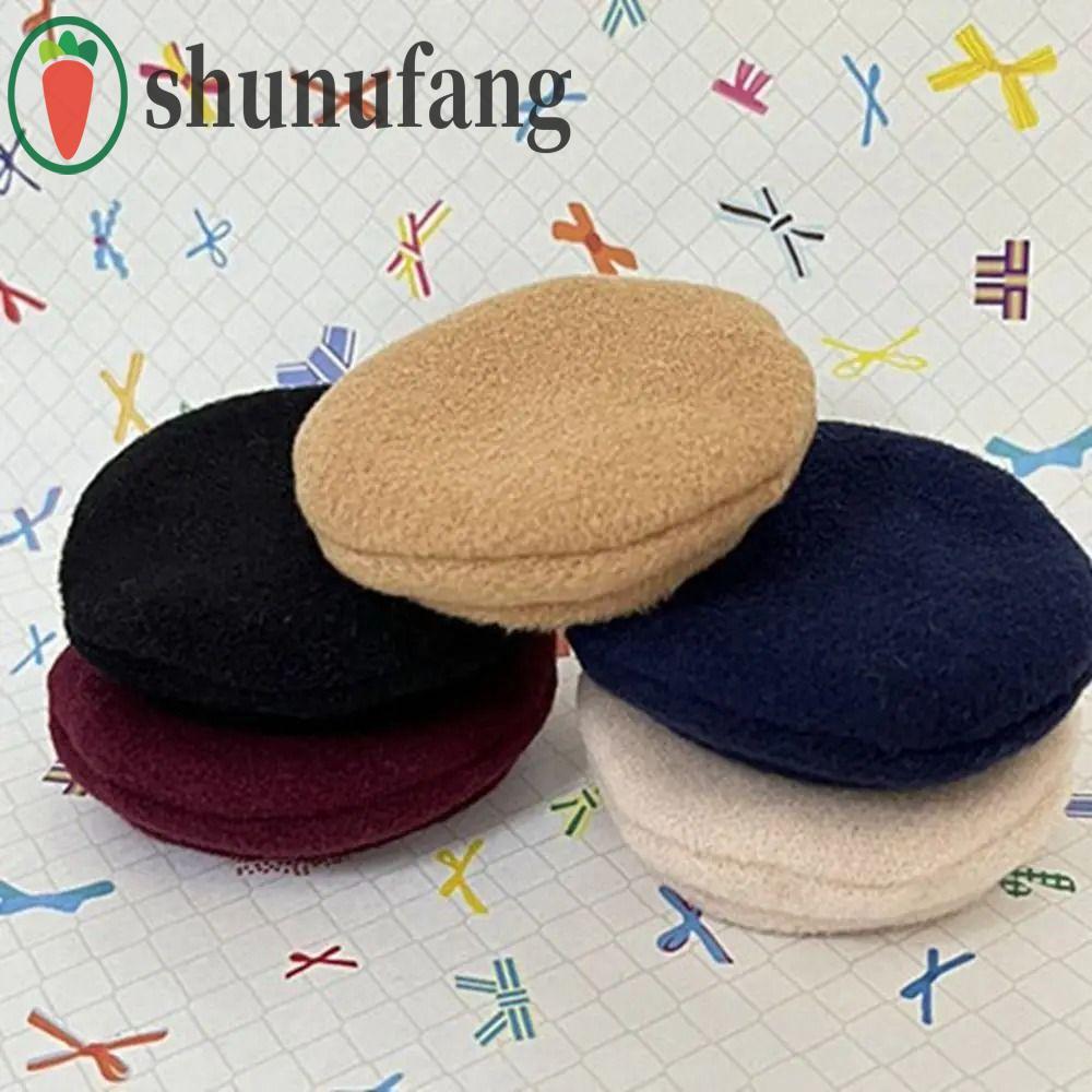 UNUF 1/12 BJD ตุ๊กตา Beret หมวก,เปลี่ยนเสื้อผ้า Dress Up ตุ๊กตา BJD หมวกทําด้วยผ้าขนสัตว์, คอสเพลย์เ