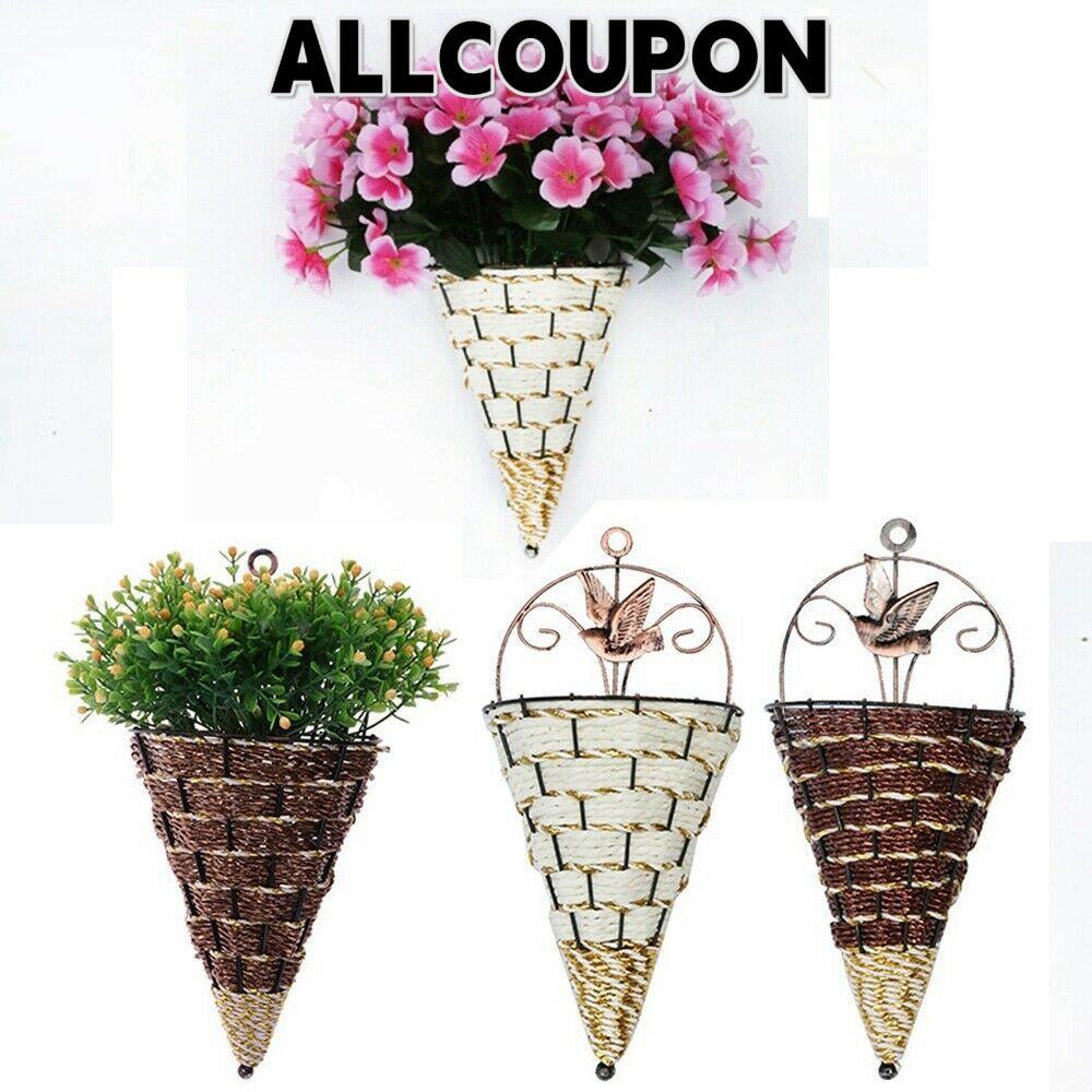 ALLCOUPON ตะกร้าดอกไม้ Handcraft Home & Living แขวนผนังหวาย