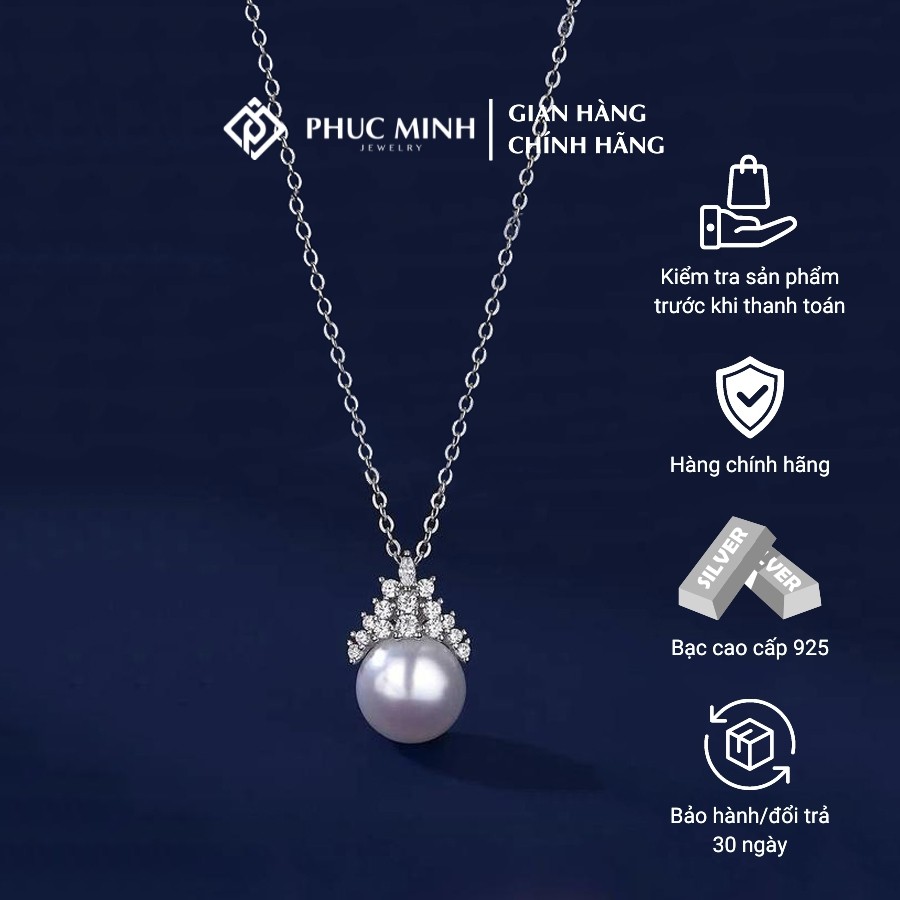 PMJ สร้อยคอเงินผู้หญิง สร้อยคอผู้หญิง หินมุก Tami Puc Minh Jewelry PMJSD0309