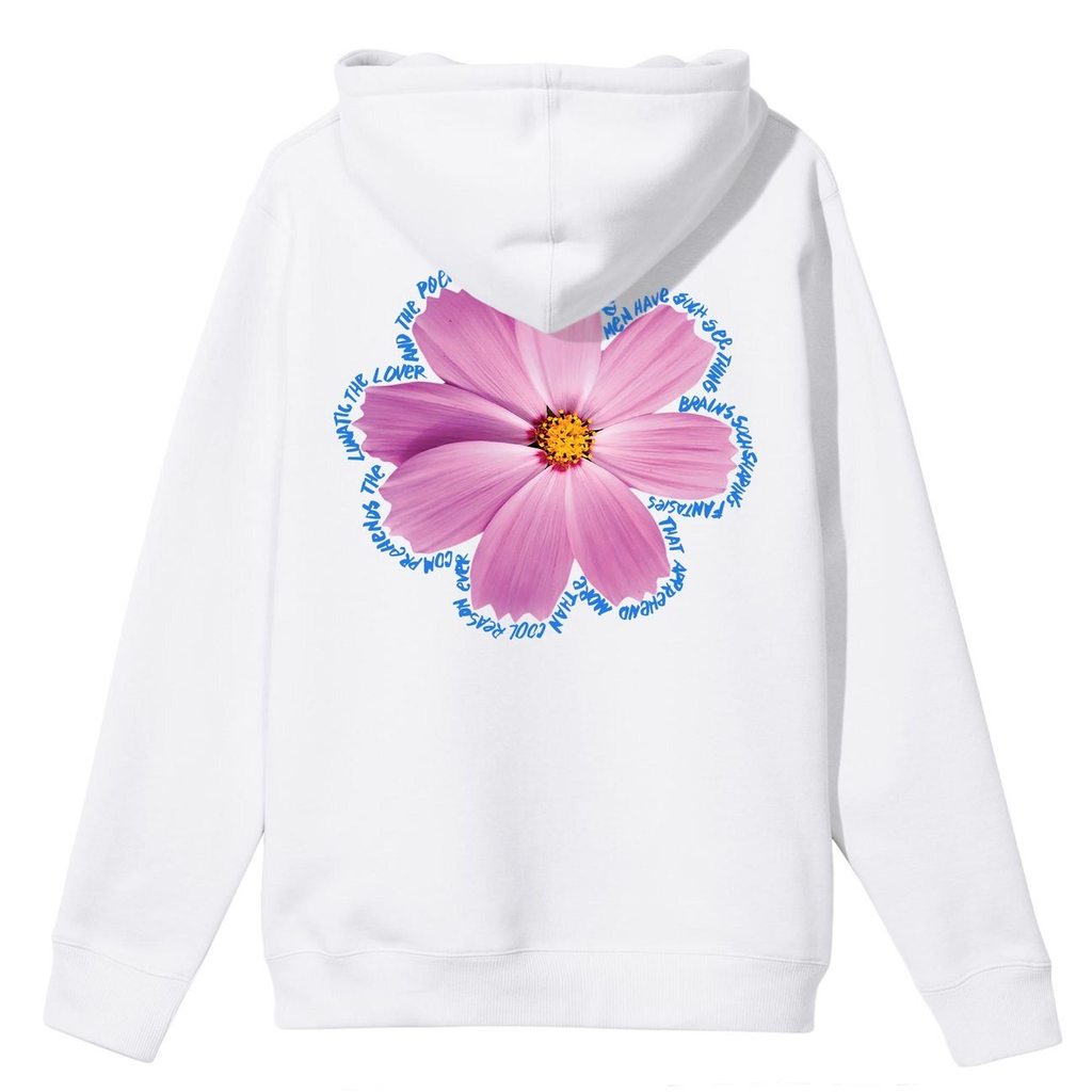 STUCCY COSMOS Large Flower Print Trend Hooded Loose Sweatshirt