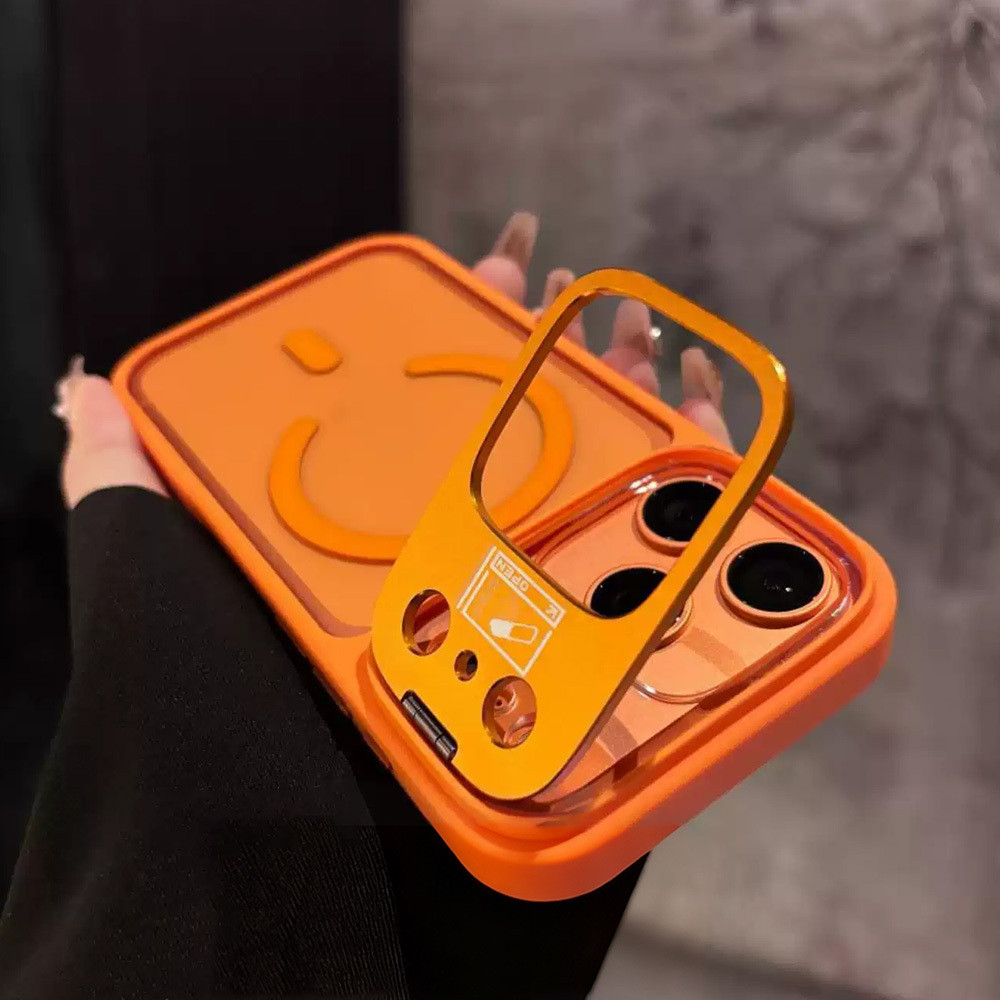 เคสโทรศัพท์โทรศัพท์,หรูหราแม่เหล็กชาร์จไร้สายโลหะผู้ถือเลนส์เคสโทรศัพท์เข้ากันได้กับiPhone 17 Pro Max Air 16 15 14 13 12 Pro Max Plus 17pro 17promaxพร้อมตัวป้องกันเลนส์อิสระ