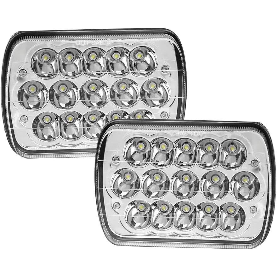 2PCS 7X6 5X7 นิ้วไฟหน้าปิดผนึกสูง Low Beam ไฟหน้าใช้งานร่วมกับ International 4700 4900 8100 9900 990