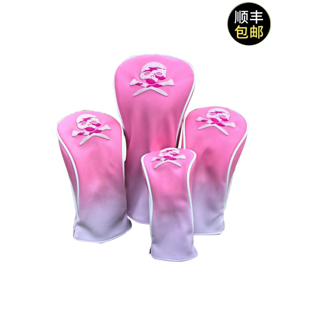 G G4 Skull สีชมพู GOLF Club Cover Head Cover ฝาครอบไม้ Ball Head ฝาครอบป้องกันหมวก GOLF