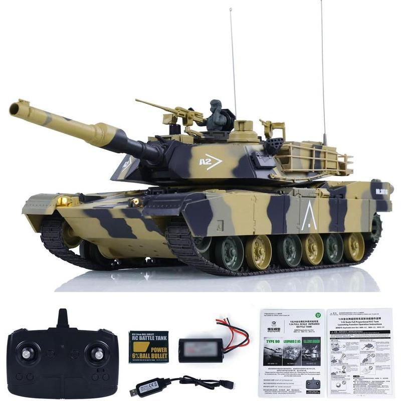 HENG LONG 3816 พร้อมส่งจากไทย 1/24 RC M1M2 Abrams Tank