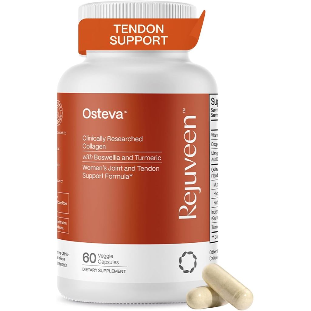 Osteva Joint Port Peoplement สำหรับผู้หญิง | คอลลาเจน, ขมิ้น, บอสเวลเลีย | บำรุงกระดูกและกล้ามเนื้อ 