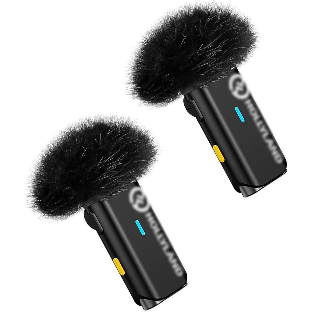 2-Pack กระจกสําหรับ Hollyland Lark M1 และ Lark C1 ไร้สาย Lavalier ไมโครโฟนลม, Furry Deadcat สําหรับเ