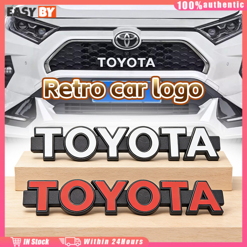 จัดส่งรวดเร็ว โลโก้ toyota กระจังหน้า แบบพลาสติก สำหรับรุ่น RAV4 Avalon Camry Crown Kluger ขนาด38*6.5CM