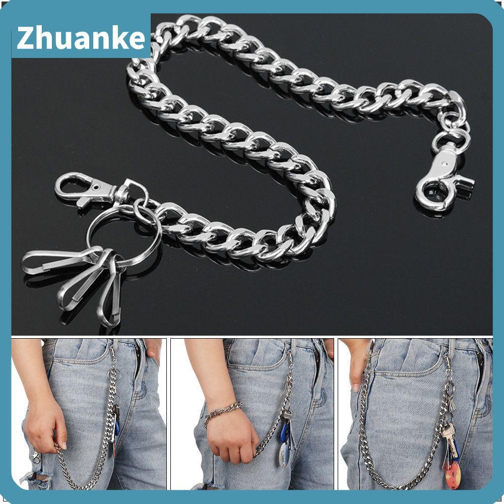 ZHUANKE Pant Jean พวงกุญแจ Hipster Key Chains คลิป Hip Hop เครื่องประดับ Biker Link