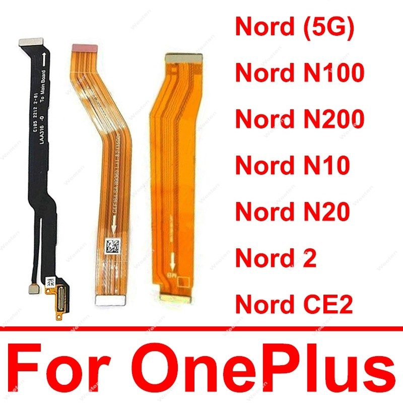 เมนบอร์ดหน้าจอ LCD Flex สําหรับ Oneplus Nord 2 Nord CE2 N10 N20 N100 N200 หน้าจอเมนบอร์ดเสริม Board 