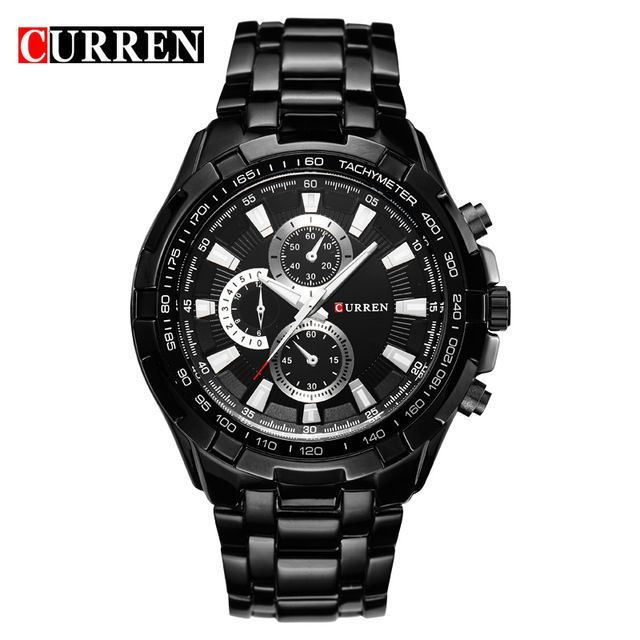 CURREN CURREN 8023 การ์ดนาฬิกาผู้ชายแฟชั่นสบายๆกีฬาธุรกิจนาฬิกาควอทซ์กันน้ําสายเหล็ก