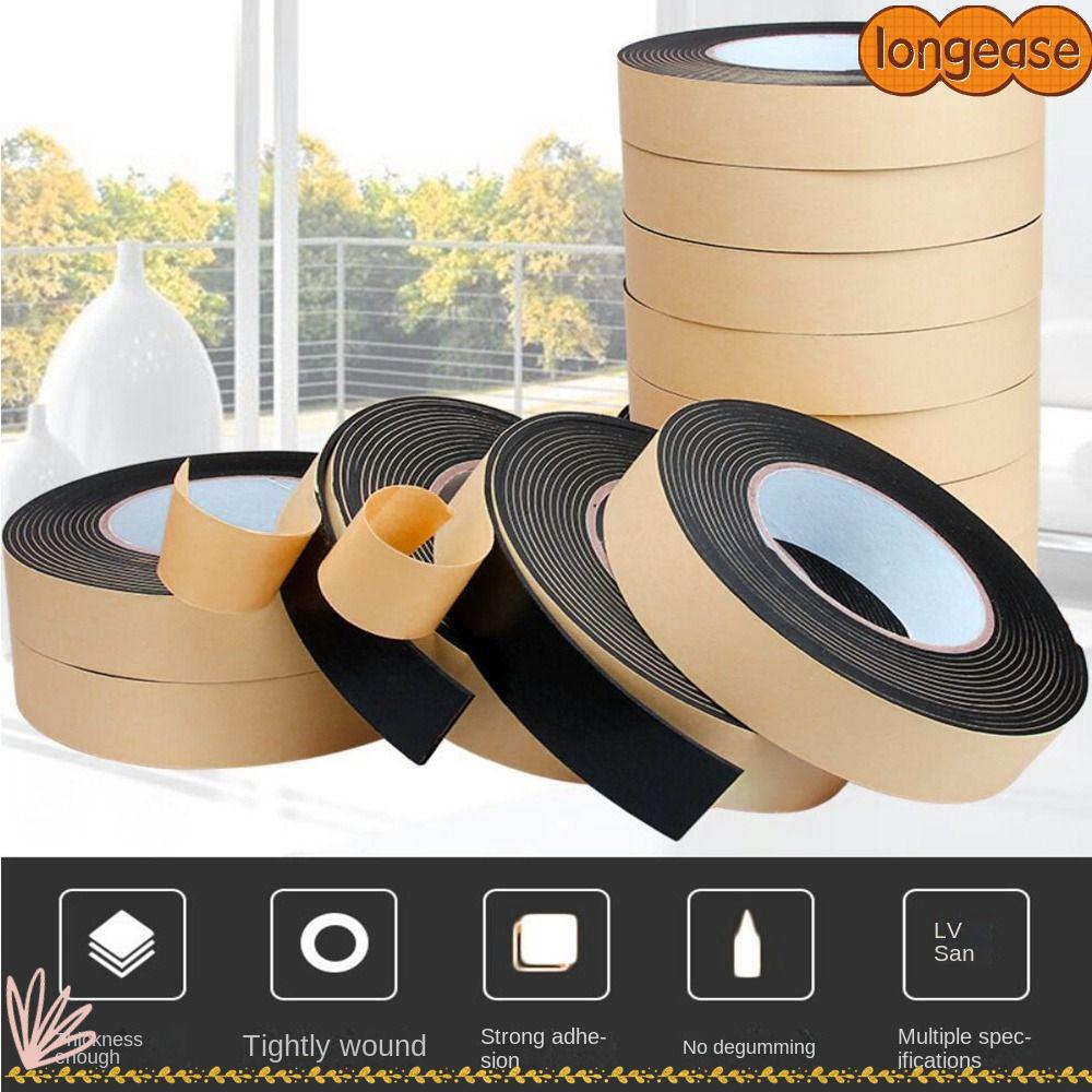 LONGE 10M โฟมฟองน้ําเทป 1-5 มม.หนา Drught Excluder หน้าต่างประตู Weather Stripping