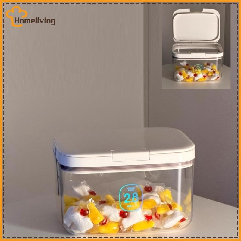 HOME Laundry Pod Container, Laundry Pod Holder, Sealed And Automatic Pop-Up, Large Capacity Laundry 