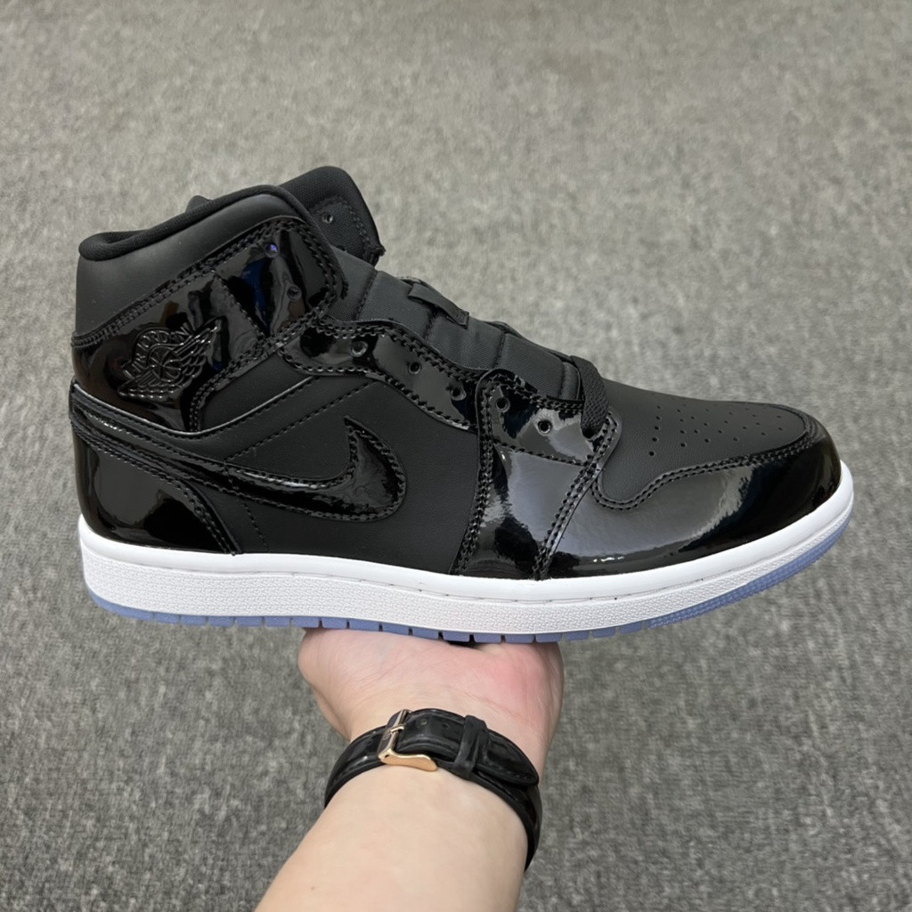Air Jordan 1 Mid "Space Jam" Sports Running Basketball Shoes Cushion 72CO
